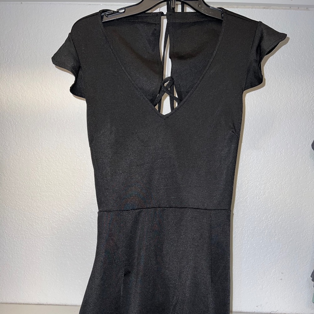 Women's V-Neck Strappy Mini Short Dress